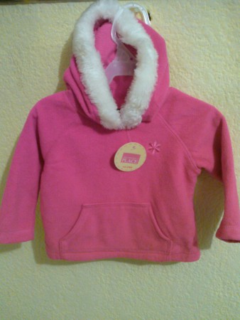 Linda Sudadera color rosa marca place talla 12 meses precio 100 pesos